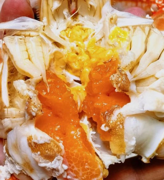 Superior Jumbo Swimming Crab: Bursting with Rich, Creamy Roe and Tomalley